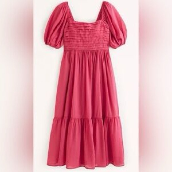 Abercrombie & Fitch Dresses & Skirts - Abercrombie & Fitch Pink Emerson Smocked Puff Sleeve Maxi Dress Tall NWOT